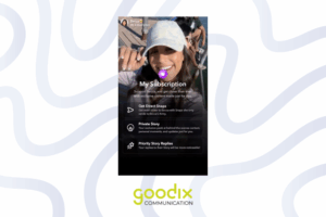 Interface Snapchat présentant l’abonnement créateur avec options contenu exclusif, Private Story et réponses prioritaires